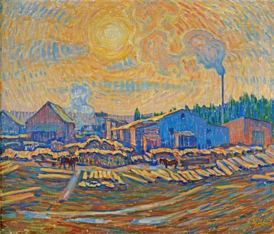 The Sawmill, December Sun by Ester Almqvist